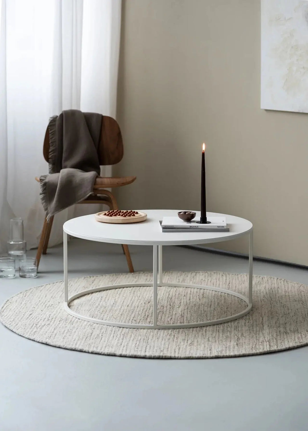 Afskedige system liste Hvidt rundt sofabord i metal fra metallbude - Rundt bord – Designstore